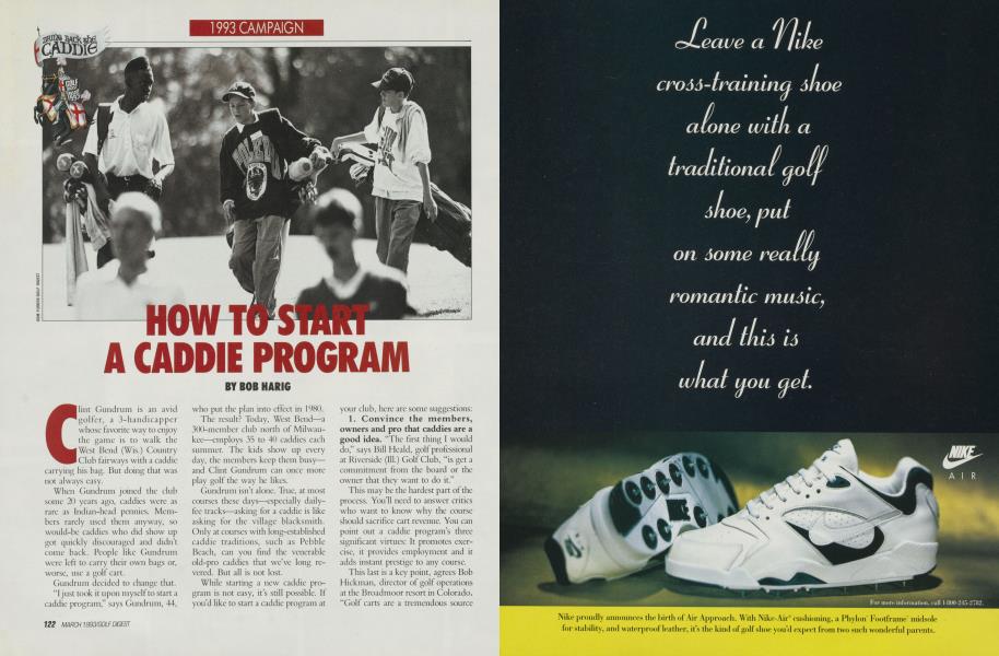 HOW TO START A CADDIE PROGRAM