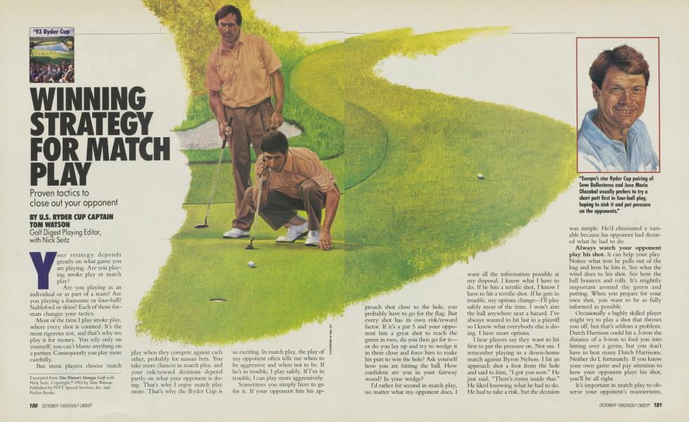 WINNING STRATEGY FOR MATCH PLAY