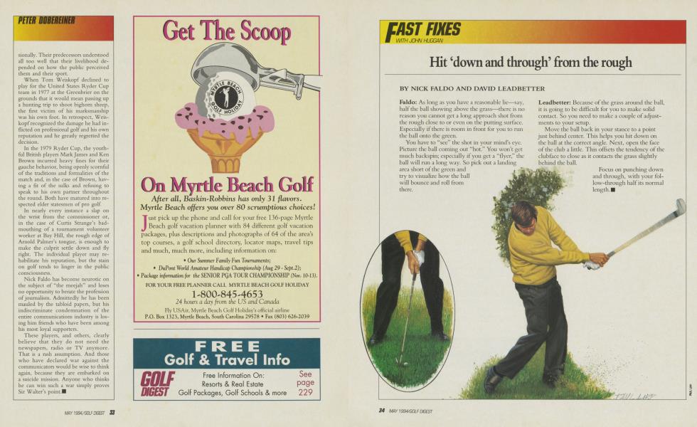 Hit ‘down and through’ from the rough