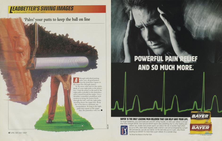 ‘Palm’ your putts to keep the ball on line