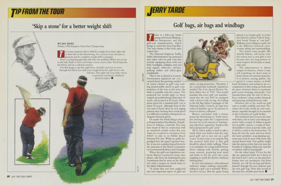 Golf bags, air bags and windbags