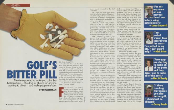 GOLF'S BITTER PILL