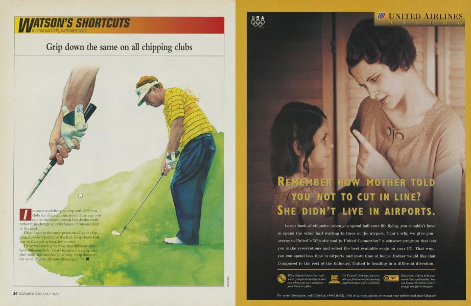 Grip down the same on all chipping clubs