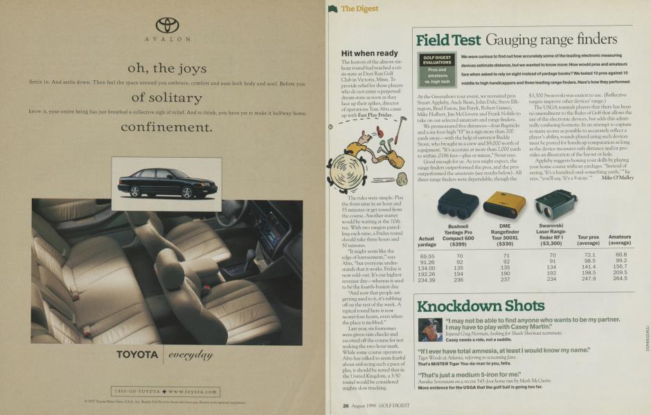 Field Test Gauging range finders