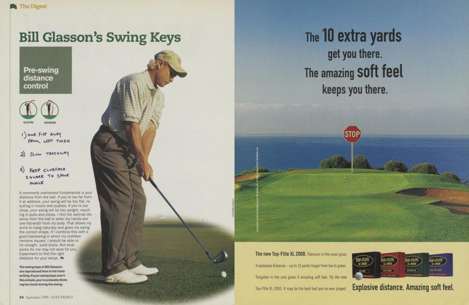 Pre-swing distance control