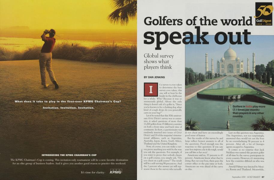 Golfers of the world speak out