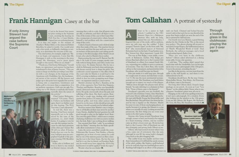 TOM Callahan A portrait of yesterday