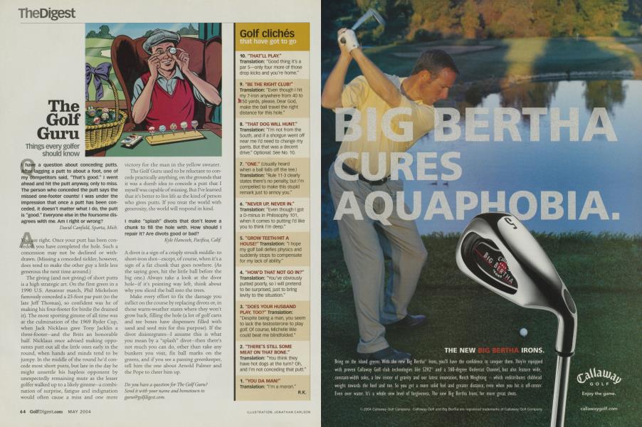 Golf clichés