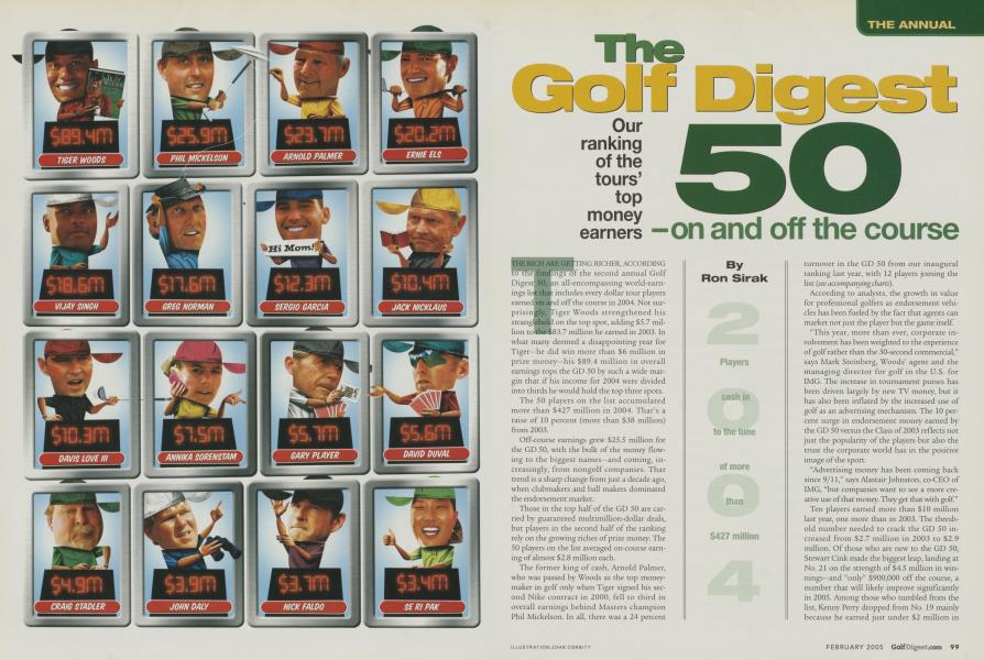 The Golf Digest 50— on and off the course