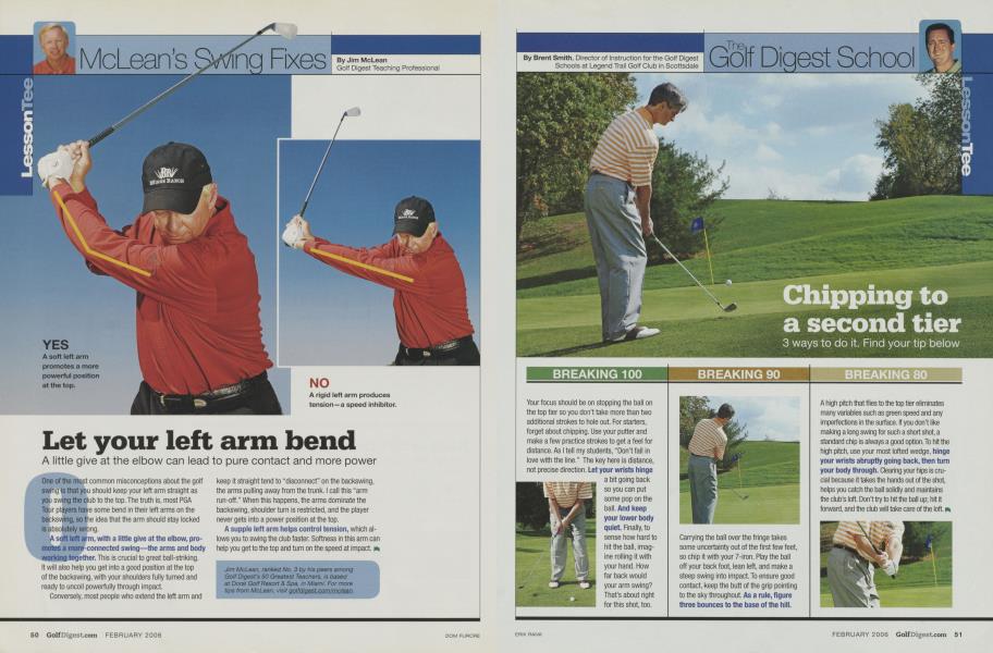 Let your left arm bend