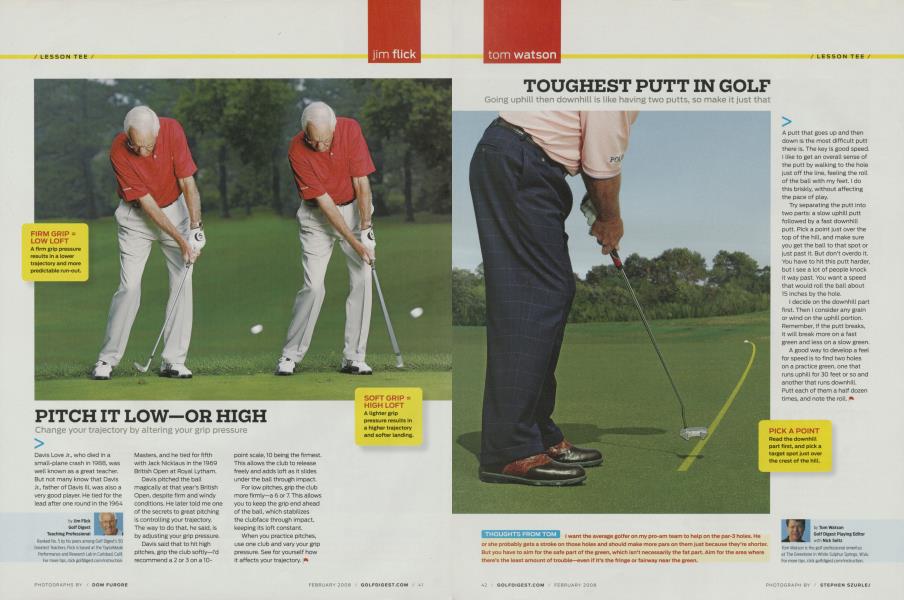 PITCH IT LOW—OR HIGH
