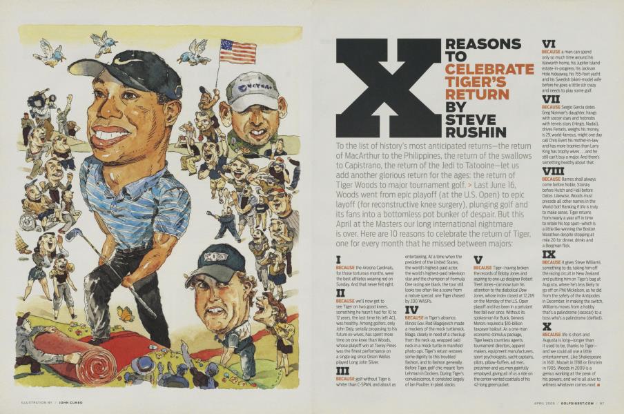 X REASONS TO CELEBRATE TIGER'S RETURN