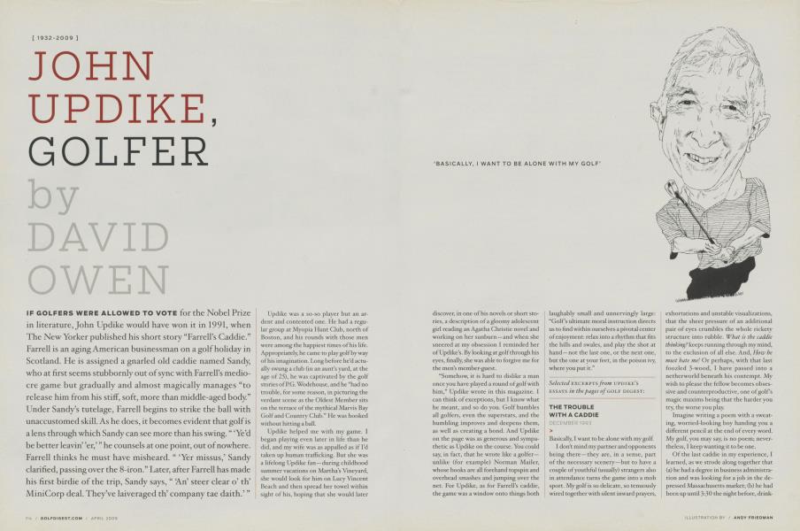 JOHN UPDIKE, GOLFER