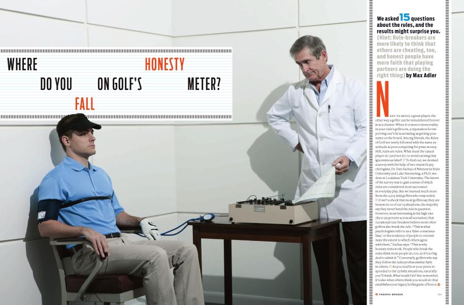 WHERE DO YOU FALL ON GOLF'S HONESTY METER?