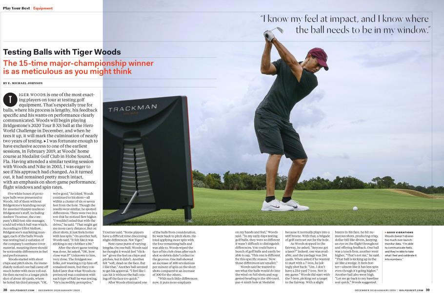 Testing Balls with Tiger Woods