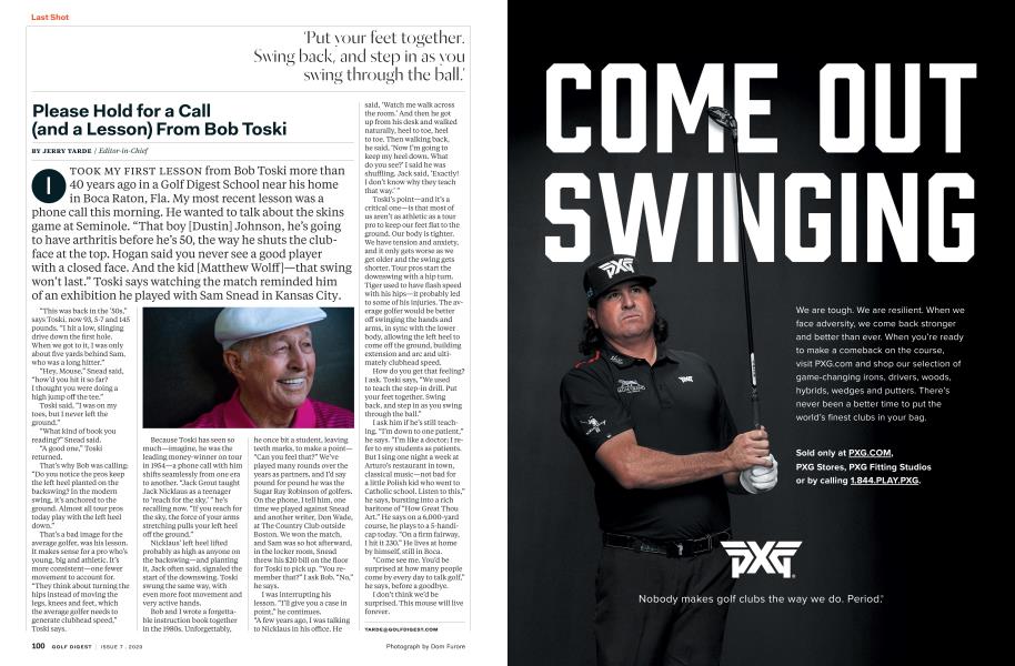 Please Hold for a Call (and a Lesson) From Bob Toski