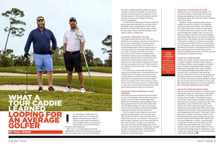 WHAT A TOUR CADDIE LEARNED LOOPING FOR AN AVERAGE GOLFER