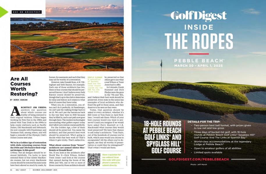 Are All Courses Worth Restoring?